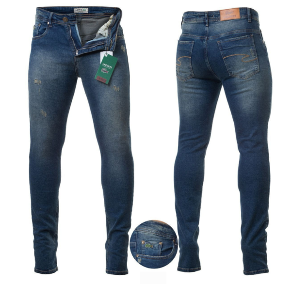 Calça Lacoste Masculina Jeans Skinny Azul