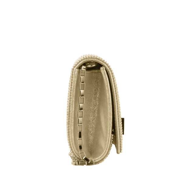 Bolsa Clutch Prata Strass Corrente - Image 7