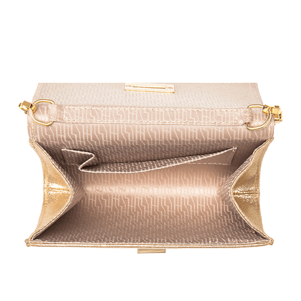 Bolsa Clutch Prata Strass Corrente - Image 6