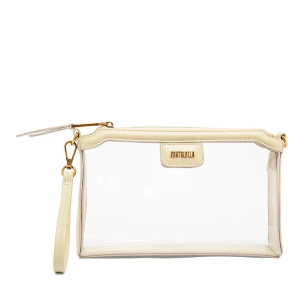 Bolsa Clutch Off White Média Transparente - Image 2