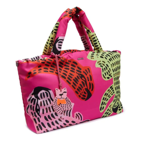 Bolsa Tote Rosa Neon Nylon Grande - Image 9