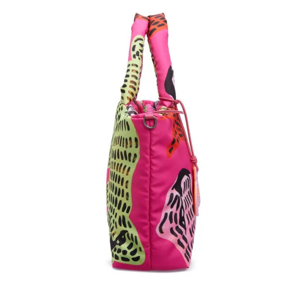 Bolsa Tote Rosa Neon Nylon Grande - Image 8