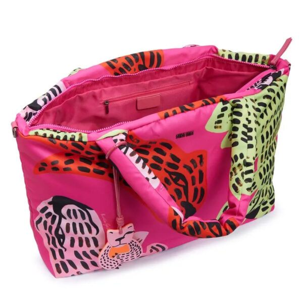 Bolsa Tote Rosa Neon Nylon Grande - Image 7