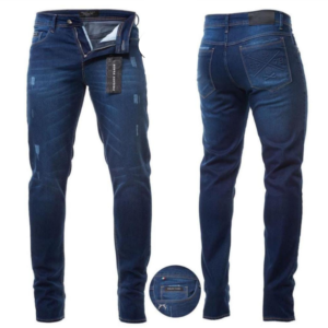 Calça Philipp Plein Masculina Jeans Slim Azul Escuro