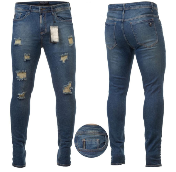 Calça Philipp Plein Masculina Jeans Skinny Escuro