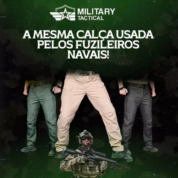 Calça Military Tactical® Ultra Resistente e Impermeável + Cinto de BRINDE [QUEIMA DE ESTOQUE] - Image 9