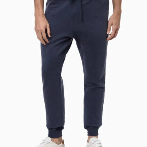 CALÇA MOLETOM MASCULINA COM BOLSOS LOGO DETALHE CALVIN KLEIN JEANS AZUL MARINHO