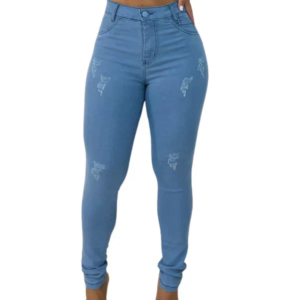 Calça Jeans Feminina Skinny Tendência Com Elastano