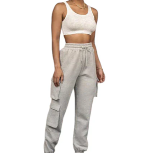 Calça Jogger Feminina Com Bolsos Laterais