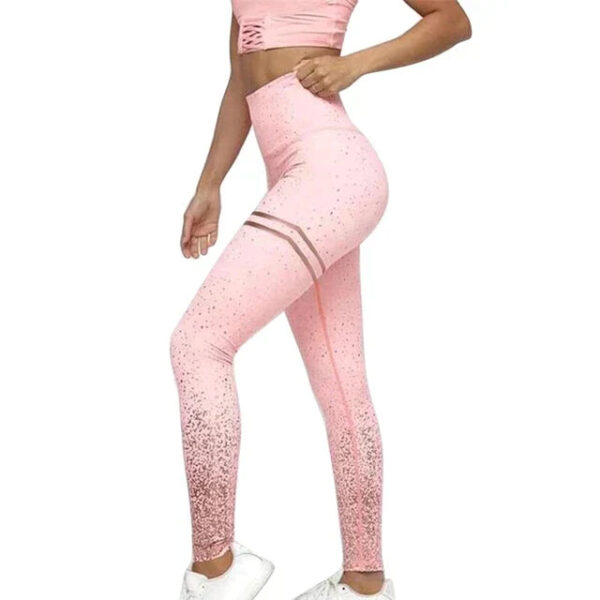 Calça Legging Feminina - Branca E Rosa - Image 2