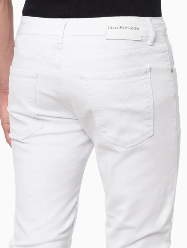 CALÇA EM SARJA MASCULINA SKINNY CALVIN KLEIN JEANS BRANCO - Image 3