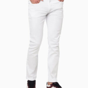 CALÇA EM SARJA MASCULINA SKINNY CALVIN KLEIN JEANS BRANCO