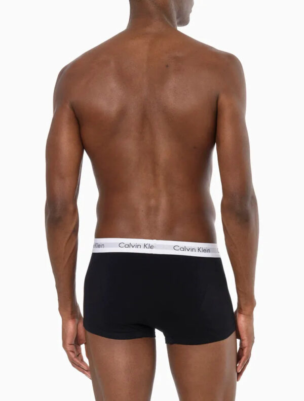 KIT 3 UNDERWEAR LOW RISE TRUNK CLASSIC CINTURA BAIXA COM ELASTANO CUECA CALVIN KLEIN PRETO - Image 3