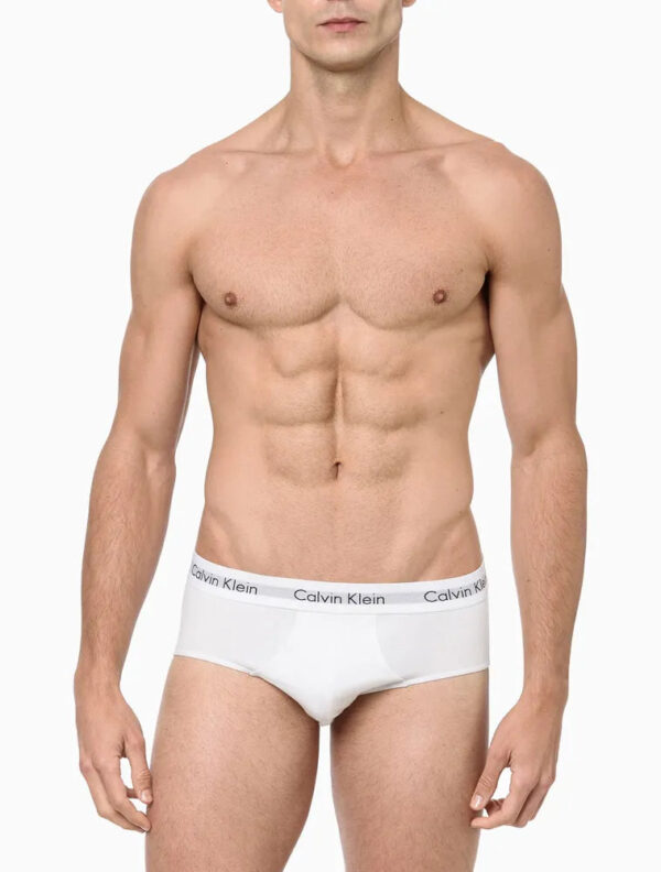 KIT 3 UNDERWEAR BRIEF CLÁSSICA ALGODÃO COM ELASTANO CINTURA BAIXA CUECA CALVIN KLEIN BRANCO - Image 2