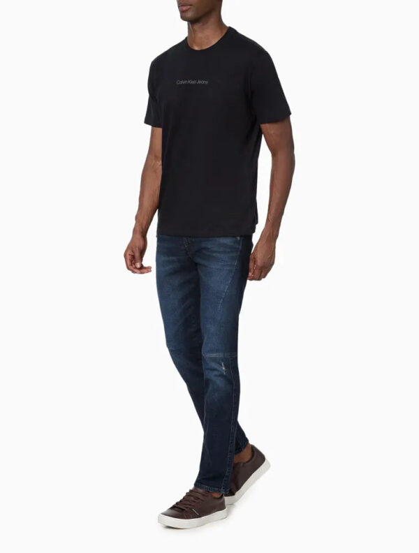 CAMISETA MASCULINA DE ALGODÃO ESTAMPA LOGO CENTRALIZADO CALVIN KLEIN JEANS PRETO - Image 2