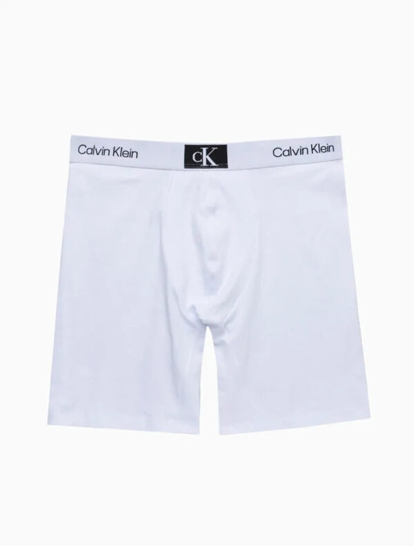 CUECA MASCULINA LONG BOXER COTTON 1996 CALVIN KLEIN UNDERWEAR BRANCO