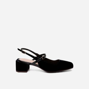 Mule Tiras Duplas - Preto