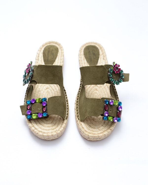 SLIDE ESPADRILLE FENDI - VERDE OLIVA - Image 2