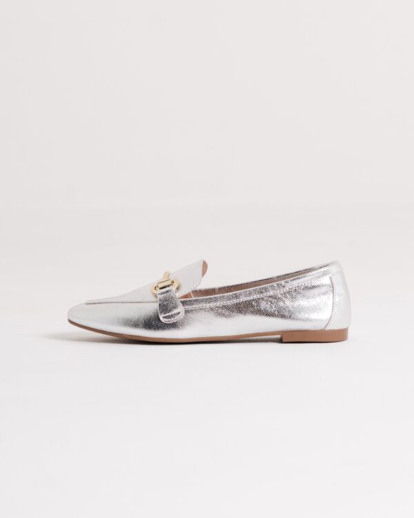 Mocassim Marta Metalizado - Silver