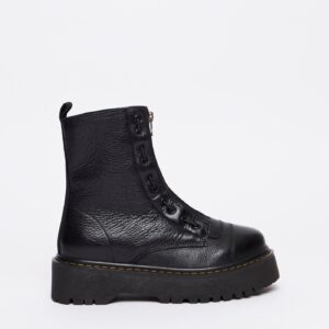 Bota Cano Curto Zíper - PRETO