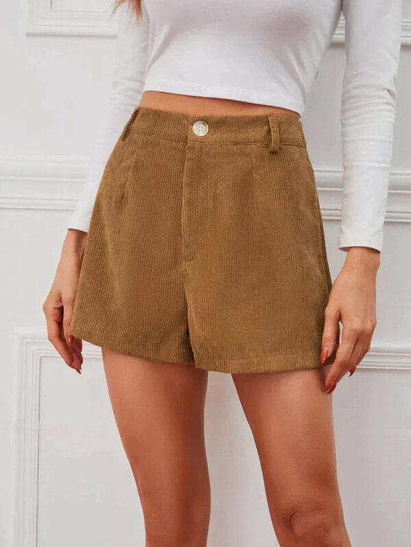 Short Feminino Alfaiataria Corduroi Casual - Image 10