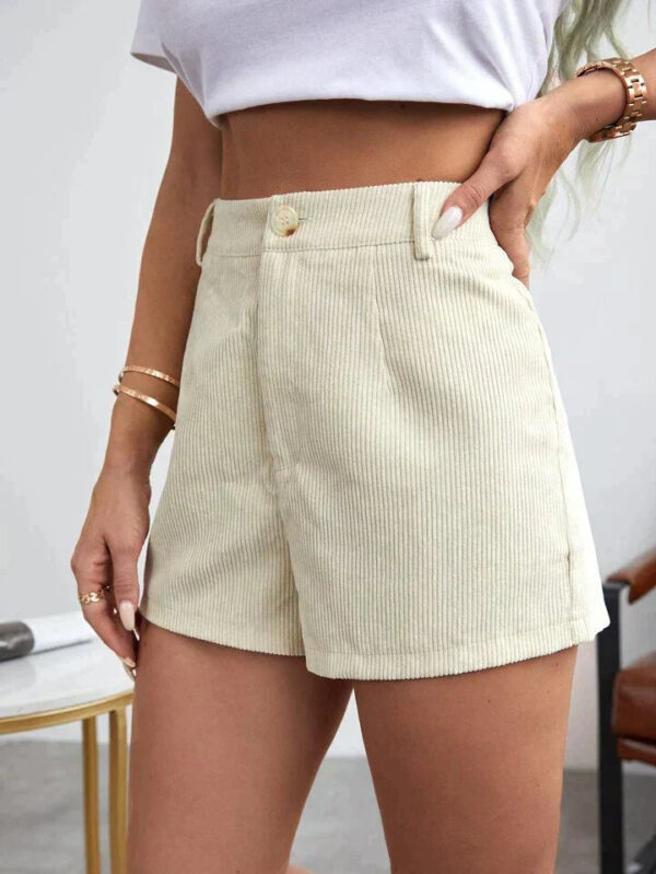 Short Feminino Alfaiataria Corduroi Casual - Image 4