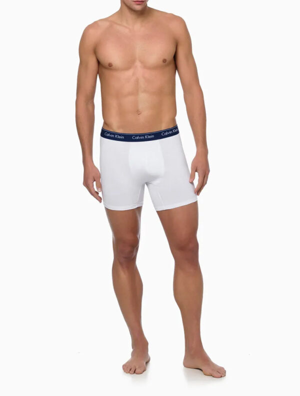 UNDERWEAR BOXER BÁSICA ELÁSTICO COM LOGO CUECA CALVIN KLEIN MARINHO / BRANCO - Image 3