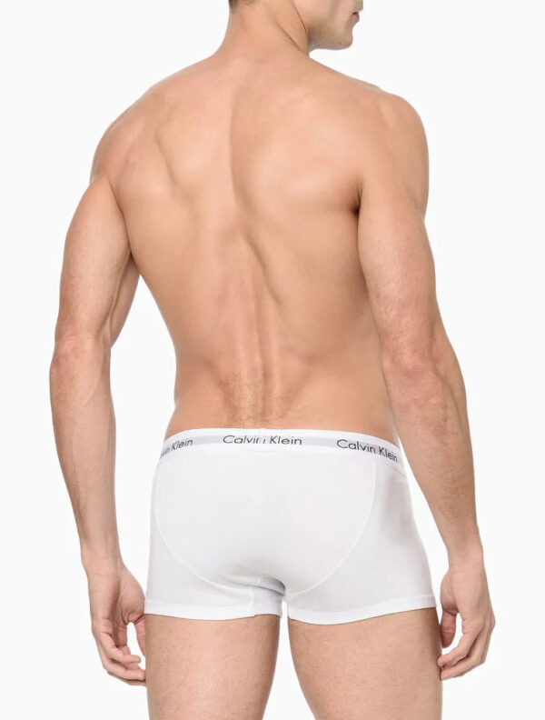 KIT 4 UNDERWEAR TRUNK CLASSIC CINTURA BAIXA COM ELASTANO ELÁSTICO CUECA CALVIN KLEIN BRANCO - Image 4