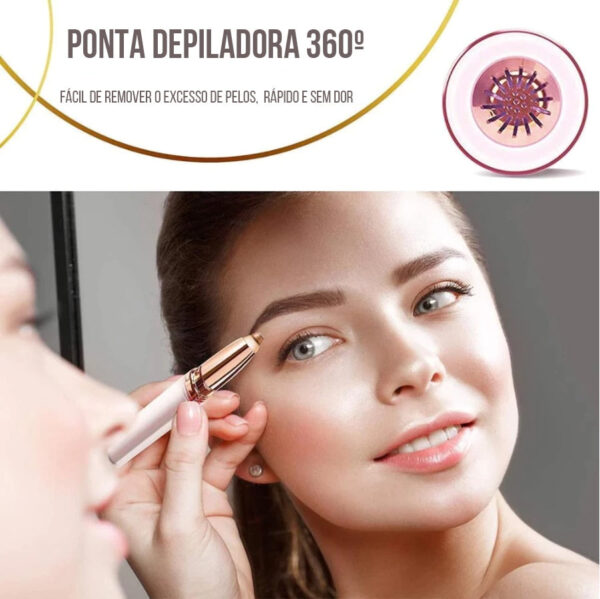 CANETA DEPILADORA ELÉTRICA INDOLOR PARA PELOS FACIAIS - Image 5