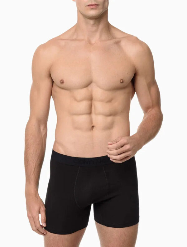 CUECA BOXER COTTON PURE BLACK CALVIN KLEIN UNDERWEAR PRETO - Image 2