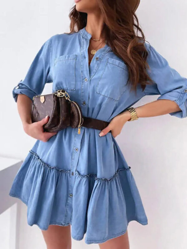 Vestido Curto Jeans Clarie