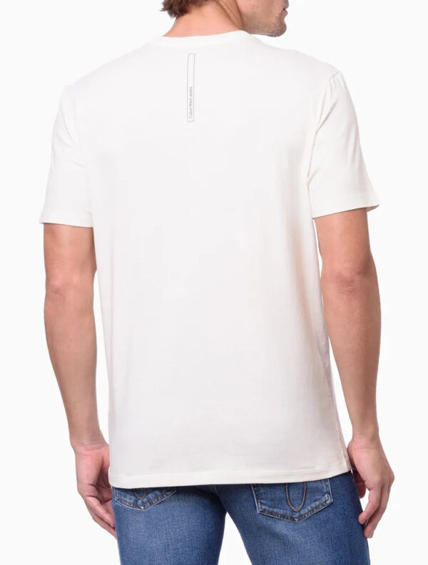 CAMISETA MASCULINA PALITO LOGO CALVIN KLEIN JEANS OFF WHITE - Image 3