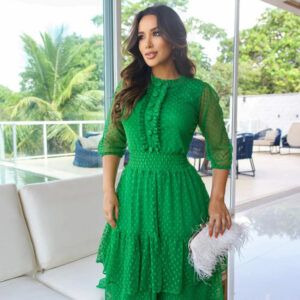 Vestido Yara Tule Verde