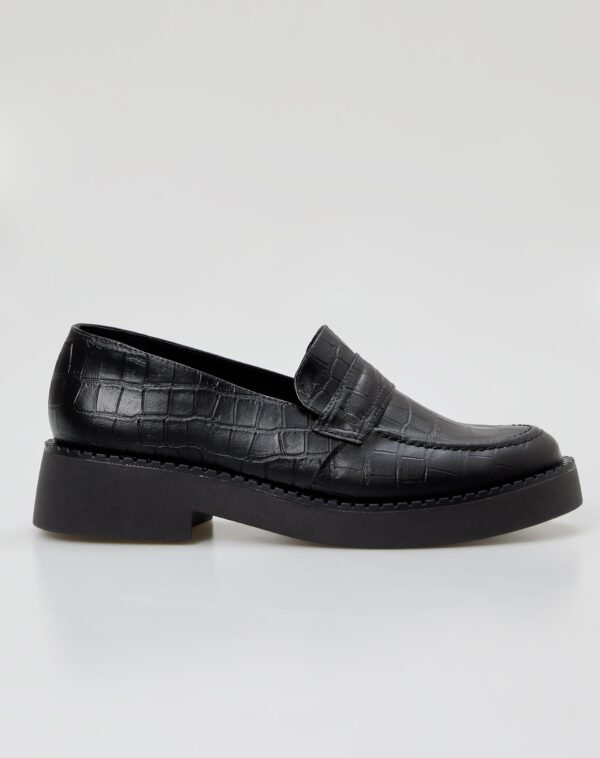 Mocassim Clássico Croco - Preto