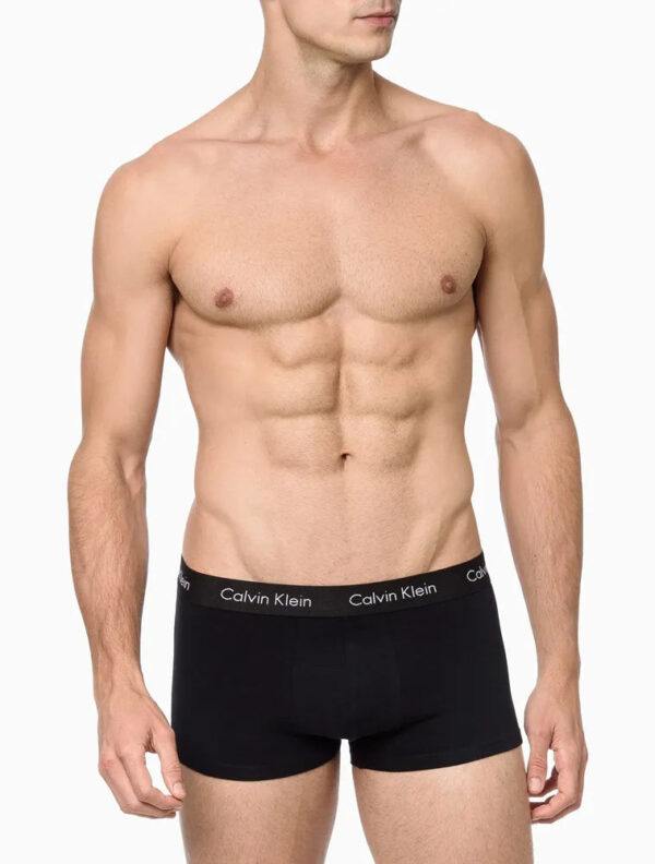 KIT 4 UNDERWEAR TRUNK CLASSIC CINTURA BAIXA COM ELASTANO ELÁSTICO CUECA CALVIN KLEIN PRETO - Image 2